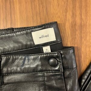 Wilfred Aritzia vegan leather pants